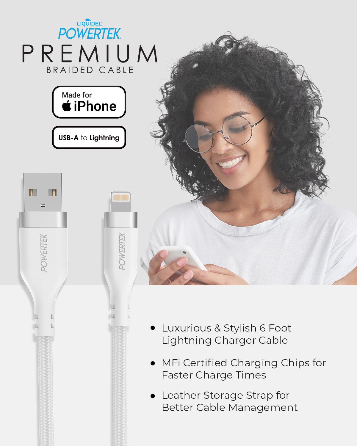 Premium White Cable